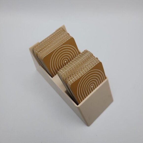 1964 Probe Game Replacement Brown Cards 96 Piece Set Plastic‎ Holder Vintage - Picture 4 of 5
